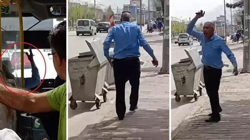 Şoför, tartıştığı yolculara hakaret edip, otobüsü terk etti! O anlar kamerada